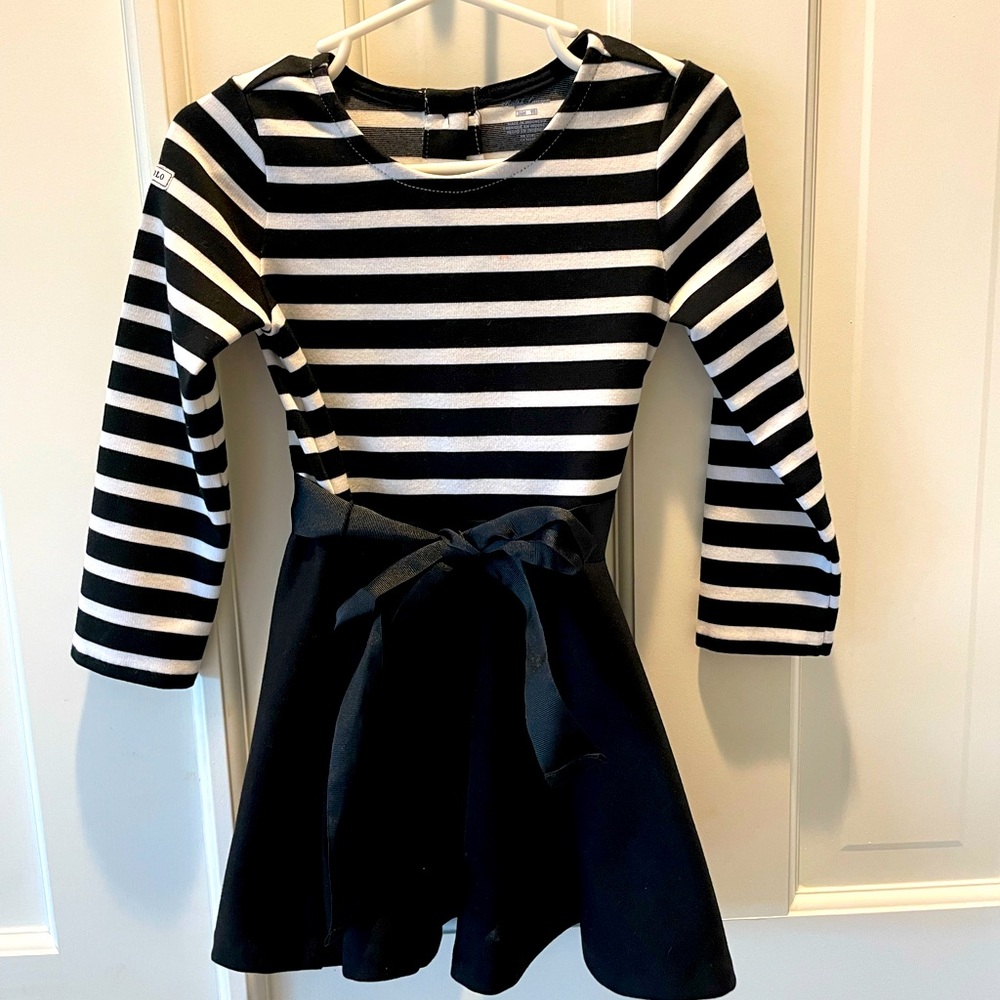 Ralph Lauren black & white Aline dress 24 month
